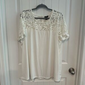 Torrid Cream Lace Sleeve Blouse 2X